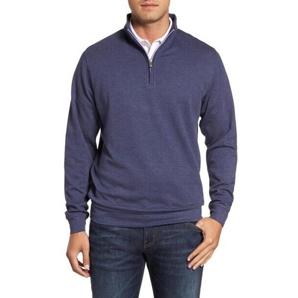Peter Millar Other - Peter Millar Mens Size XL Crown Comfort Interlock 1/4 Quarter Zip Pullover Blue